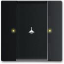 Busch-Jaeger 6125/02-885 Bedienelement, 1/2-fach, Multifunktion/Farbkonzept, schwarz matt, KNX Powernet (2CKA006115A0204)