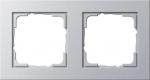 Gira 021225 Abdeckrahmen, 2fach, System 55 E2, Farbe alu