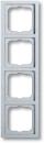 Busch-Jaeger 1724-183K Abdeckrahmen, future linear, 4-fach Rahmen, alusilber (2CKA001754A4309)