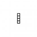 Jung AF584BFSWM Rahmen, 4fach, A flow, graphitschwarz matt