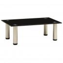 TV-Tisch 40x35x17 cm Schwarz Hartglas