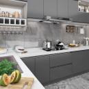 Möbelfolien Selbstklebend 2 Stk. Grau 500x90 cm PVC