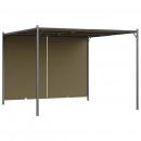 Gartenpergola mit Ausziehbarem Dach 3x3 m Taupe 180 g/m²