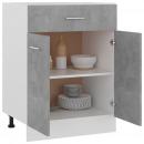 Schubunterschrank Betongrau 60x46x81,5 cm Holzwerkstoff
