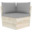 Palettenkissen 3-tlg. Grau Oxford-Gewebe