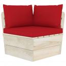 Palettenkissen 3-tlg. Rot Oxford-Gewebe
