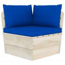 Palettenkissen 3-tlg. Blau Oxford-Gewebe
