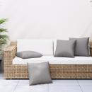 Zierkissen 4 Stk. Grau 50x50 cm Stoff