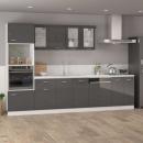 Geschirrspülerblende Hochglanz-Grau 59,5x3x67 cm Holzwerkstoff