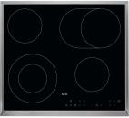 AEG HK634060XB Autarkes Glaskeramikkochfeld, 57,6 cm breit, Edelstahl-Rahmen, TouchControl, schwarz