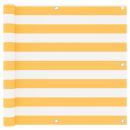 Balkon-Sichtschutz Weiß und Gelb 90x500 cm Oxford-Gewebe