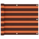 Balkon-Sichtschutz Orange und Braun 75x400 cm Oxford-Gewebe