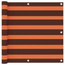 Balkon-Sichtschutz Orange und Braun 90x300 cm Oxford-Gewebe