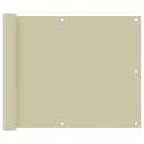 Balkon-Sichtschutz Creme 75x300 cm Oxford-Gewebe