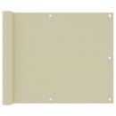 Balkon-Sichtschutz Creme 75x500 cm Oxford-Gewebe