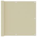 Balkon-Sichtschutz Creme 90x300 cm Oxford-Gewebe