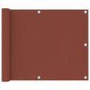 Balkon-Sichtschutz Terracotta-Rot 75x500 cm Oxford-Gewebe