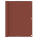 Balkon-Sichtschutz Terrakotta-Rot 120x600 cm Oxford-Gewebe