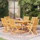 7-tlg. Garten-Essgruppe Massivholz Teak
