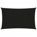 Sonnensegel 160 g/m² Schwarz 2x4,5 m HDPE