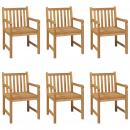 7-tlg. Garten-Essgruppe Massivholz Teak