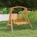 Schaukelbank Bugholz Massiv mit Teak-Finish 126x63x92 cm
