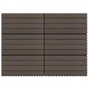 Terrassenfliesen 6 Stk. WPC 60x30 cm 1,08 m² Dunkelbraun  