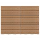 Terrassenfliesen 6 Stk. WPC 60x30 cm 1,08 m² Braun