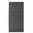 Zaunelement WPC 95x186 cm Schwarz