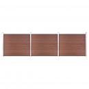 Zaunelement Set WPC 526x146 cm Braun  
