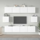 6-tlg. TV-Schrank-Set Weiß Holzwerkstoff