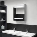 LED-Bad-Spiegelschrank Betongrau 50x14x60 cm