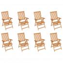 Garten-Liegestühle 8 Stk. Massivholz Teak