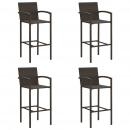 Barhocker 4 Stk. Braun Poly Rattan