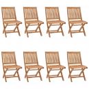 Klappbare Gartenstühle 8 Stk. Massivholz Teak