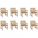 Gartenstühle 8 Stk. Massivholz Teak