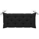 Gartenbank-Auflagen 2 Stk. Schwarz 120x50x7 cm Oxford-Gewebe