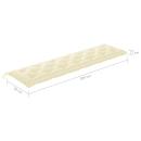 Gartenbank-Auflagen 2 Stk. Cremeweiß 200x50x7 cm Oxford-Gewebe