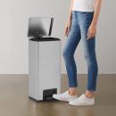 Mülleimer mit Pedal Anti-Fingerabdruck 30 L Silbern Edelstahl  