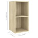 TV-Wandschrank Sonoma-Eiche 37x37x72 cm Holzwerkstoff
