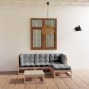 5-tlg. Garten-Lounge-Set mit Kissen Kiefer Massivholz