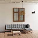 6-tlg. Garten-Lounge-Set mit Kissen Kiefer Massivholz