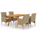 5-tlg. Garten-Essgruppe Beige