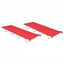 Campingbetten 2 Stk. 180x60x19 cm Oxford-Gewebe und Stahl Rot