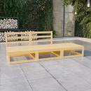 3-tlg. Garten-Lounge-Set Massivholz Kiefer