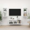 3-tlg. TV-Schrank-Set Weiß Holzwerkstoff