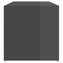 Schuhbank Hochglanz-Grau 105x35x35 cm Holzwerkstoff