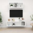 2-tlg. TV-Schrank-Set Weiß Holzwerkstoff