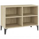 TV-Schrank mit Metallbeinen Sonoma-Eiche 69,5x30x50cm