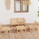 5-tlg. Garten-Lounge-Set Massivholz Kiefer
